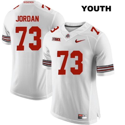 Youth NCAA Ohio State Buckeyes Michael Jordan #73 College Stitched Authentic Nike White Football Jersey IP20D44OM